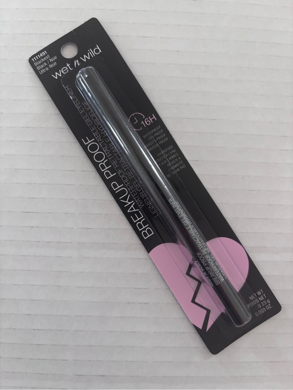 Blackest wet n wild Eyeliner Pencil. Works amazing! Easily apply super black !